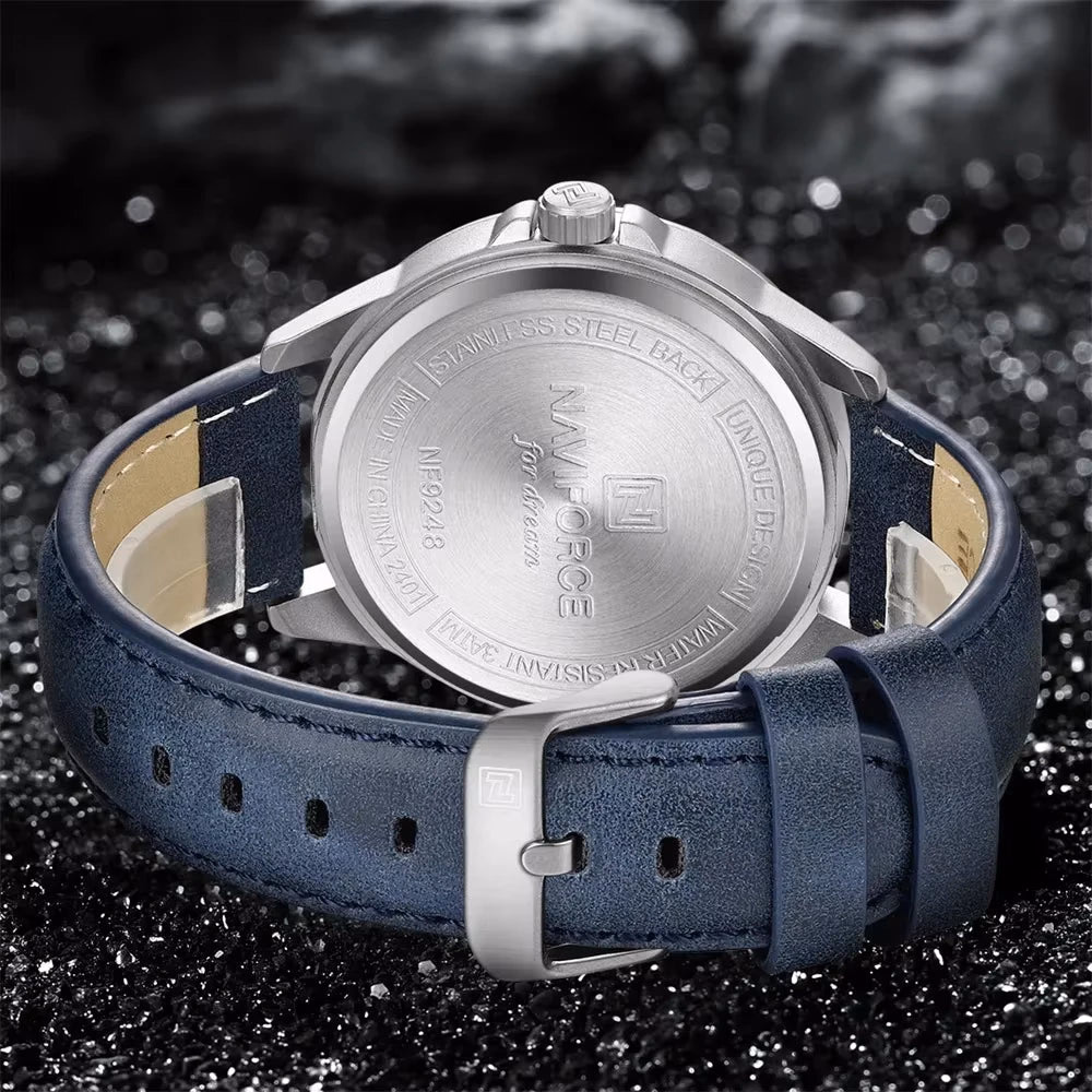 NAVIFORCE Men's Luxury Sport Leather Watch — image 5