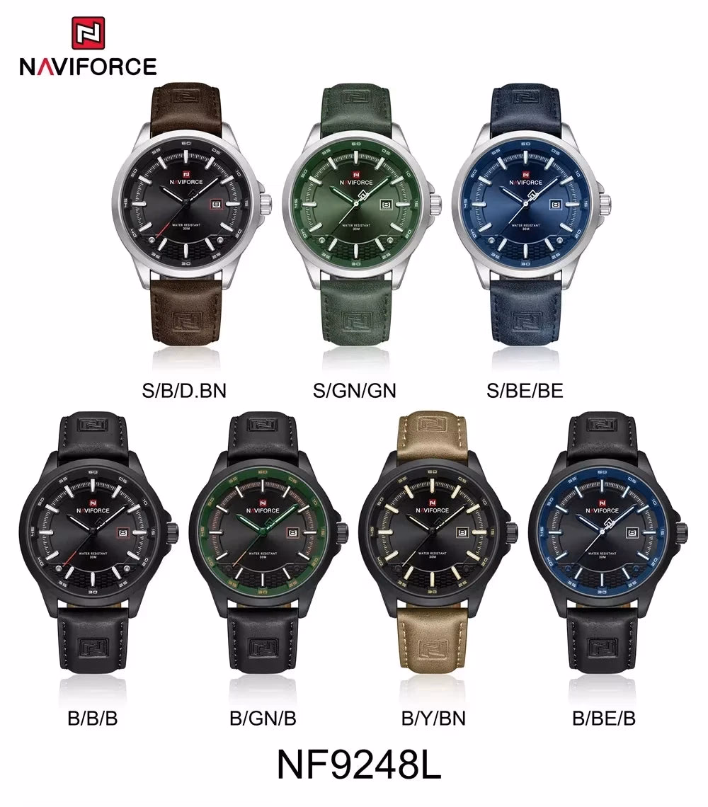 NAVIFORCE Men's Luxury Sport Leather Watch — image 4