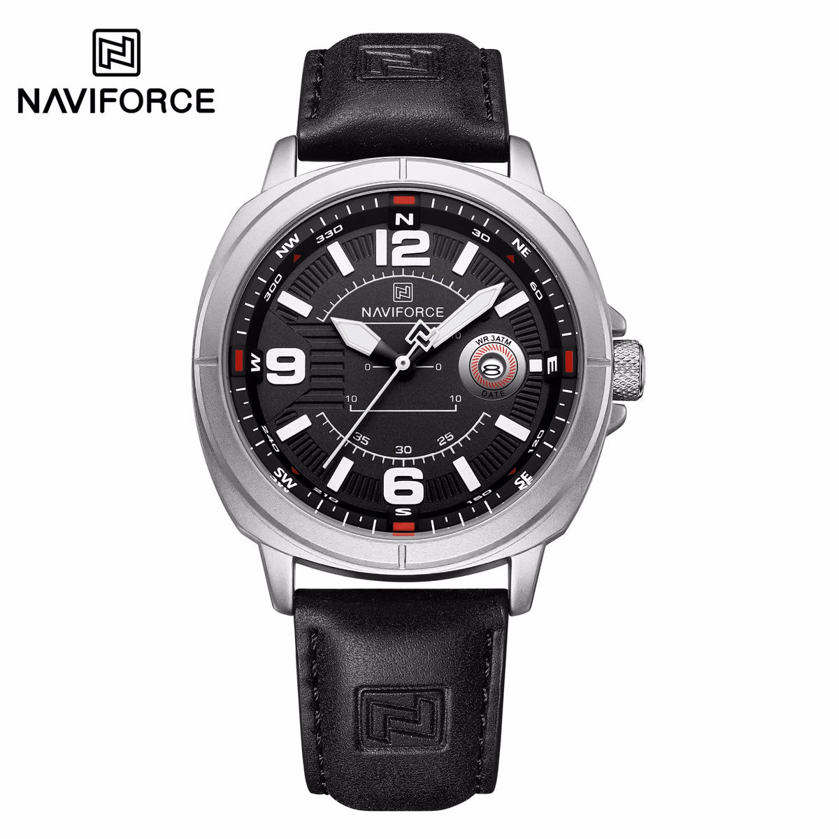 NAVIFORCE Men's Quartz Watch with Leather Band — image 8