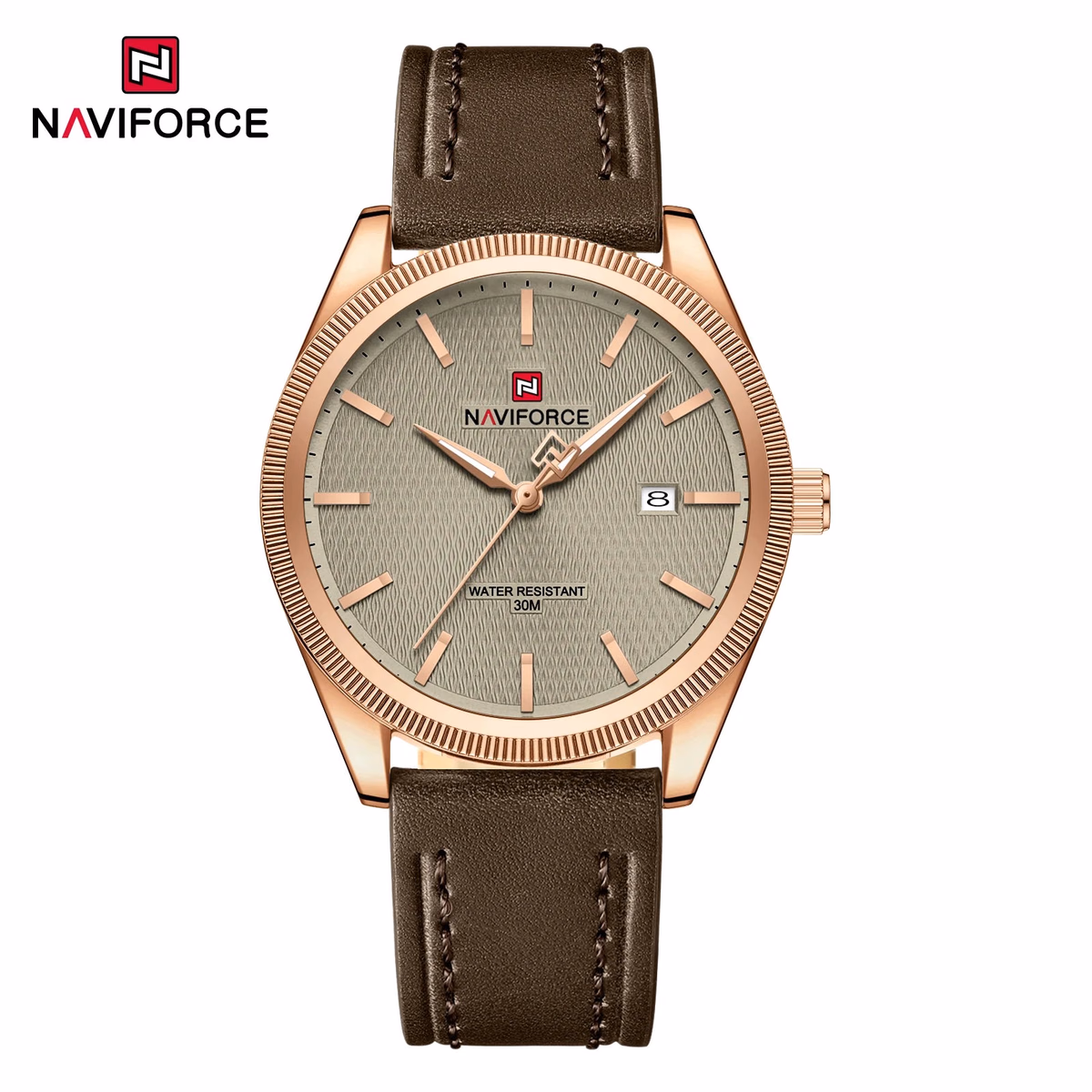 NAVIFORCE Men's Quartz Watch with Leather Strap — image 12