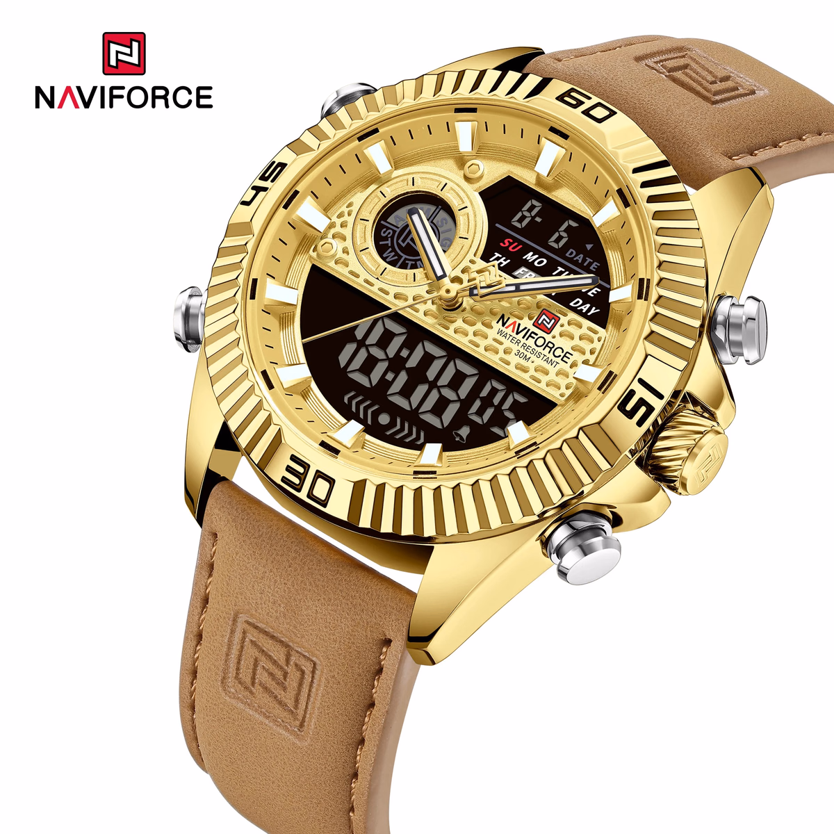 NAVIFORCE Men's Sport Quartz Analog LCD Watch — image 7