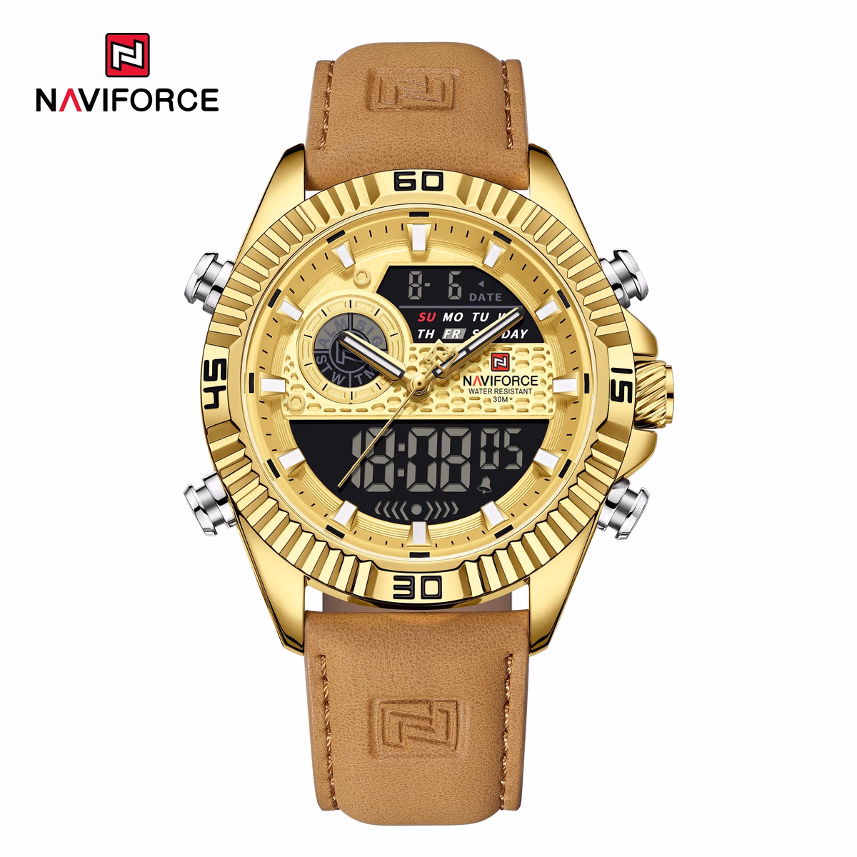 NAVIFORCE Men's Sport Quartz Analog LCD Watch — image 2