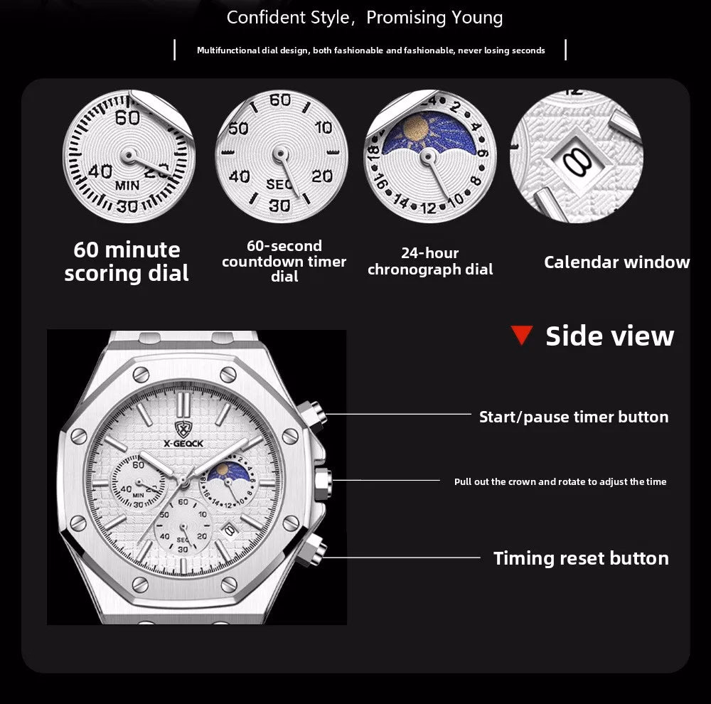 Luxury Moon Phase Mechanical Men's Watch — image 6