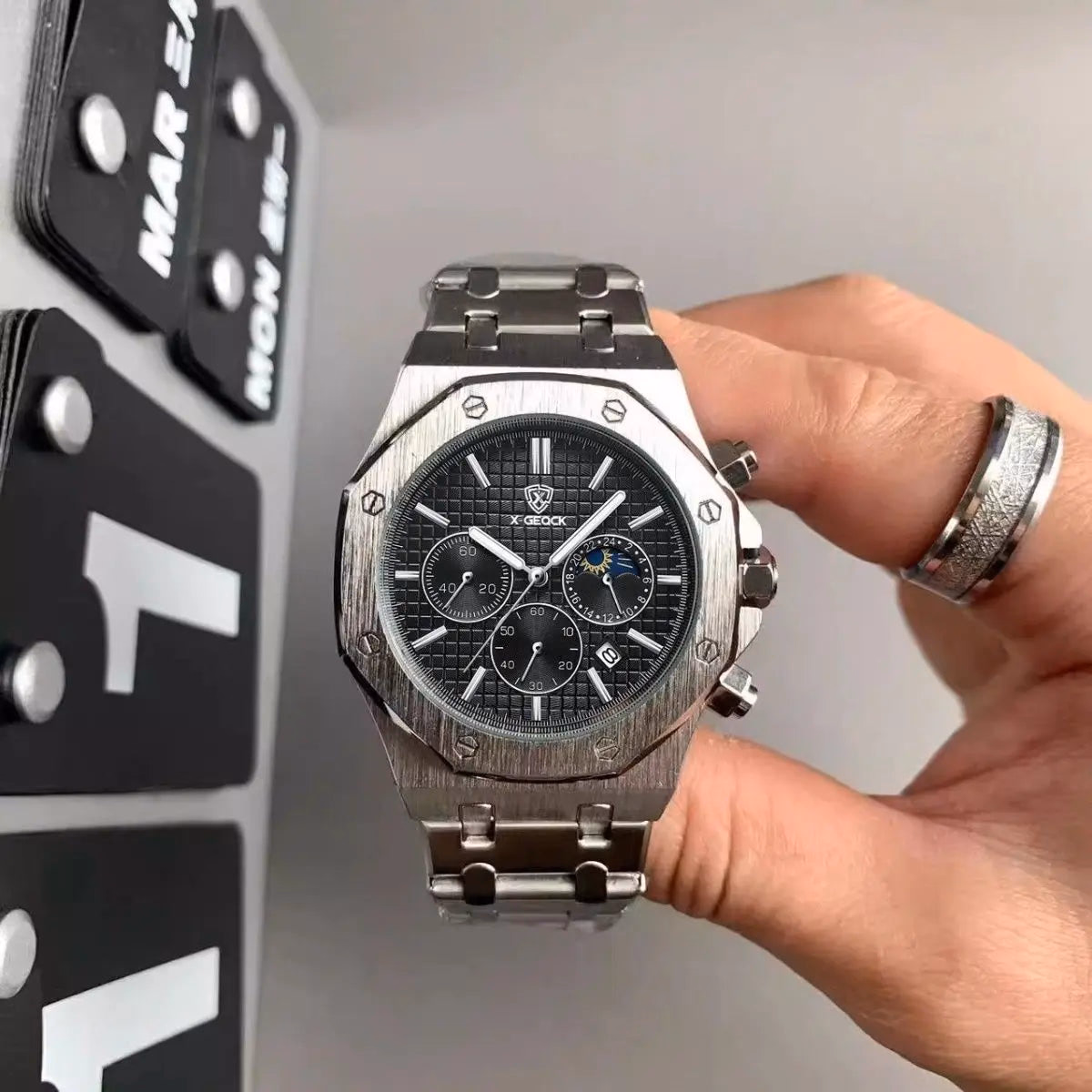 Luxury Moon Phase Mechanical Men's Watch
