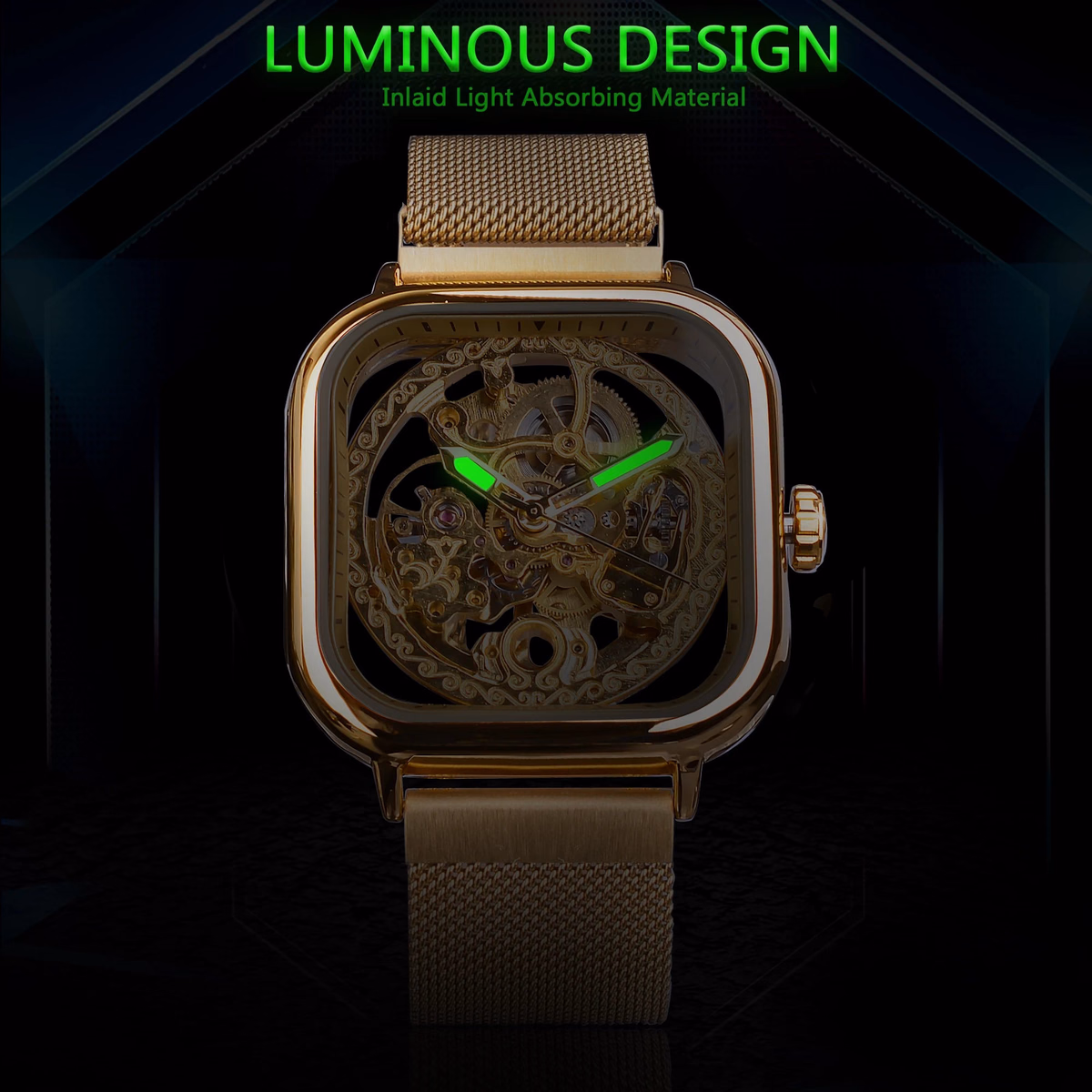 Forsining Golden Men's Automatic Watch - Luxury & Precision — image 5