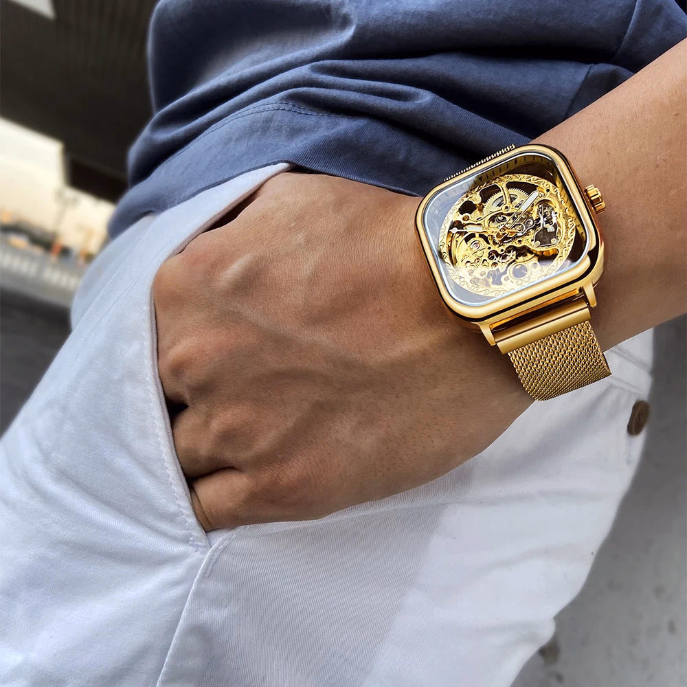 Forsining Golden Men's Automatic Watch - Luxury & Precision — image 4