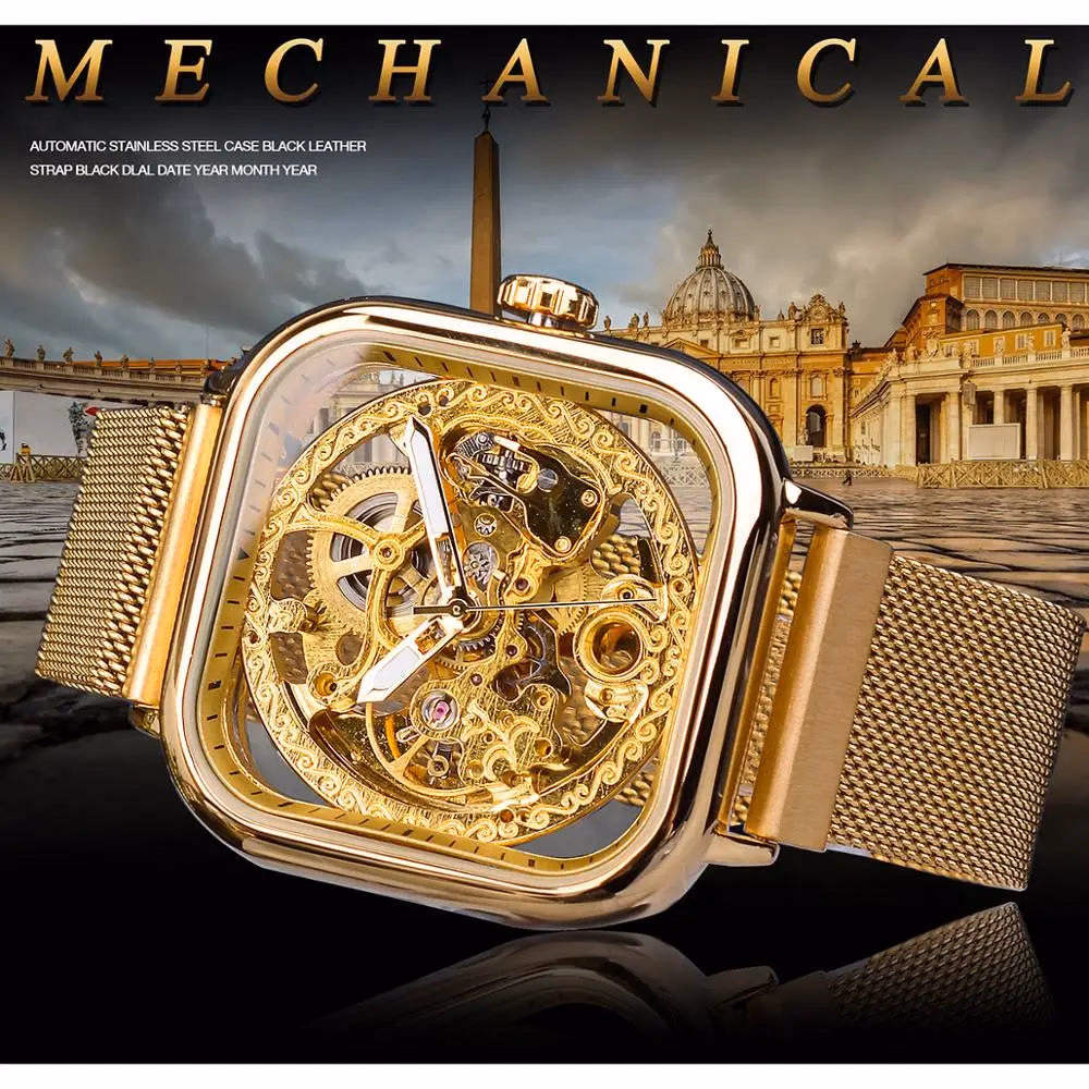 Forsining Golden Men's Automatic Watch - Luxury & Precision — image 2