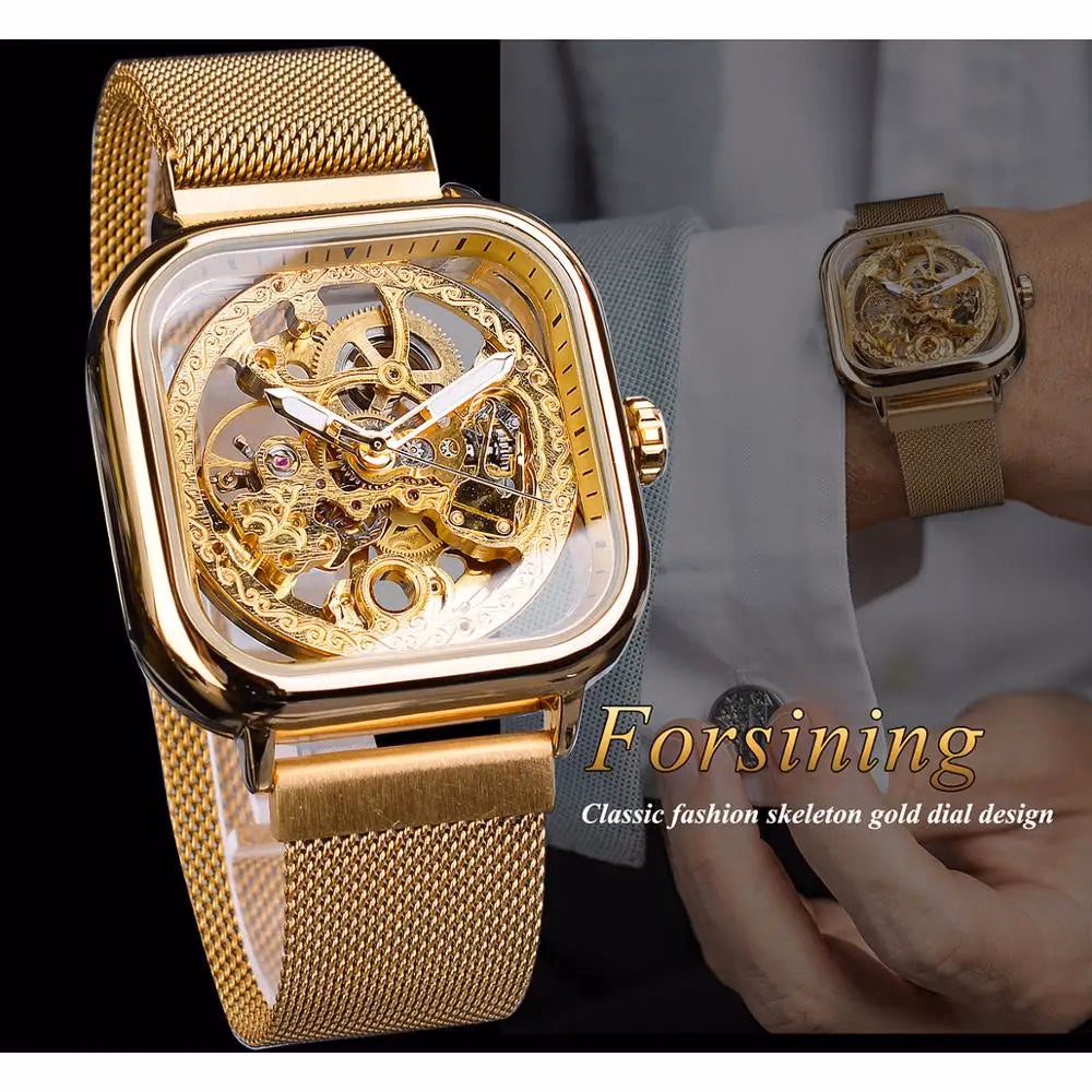 Forsining Golden Men's Automatic Watch - Luxury & Precision — image 3