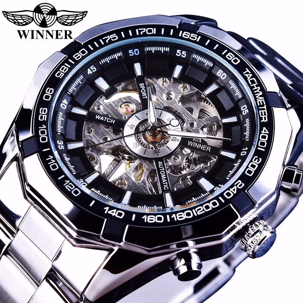 Luxury Designer Men's Automatic Watch - Stainless Steel