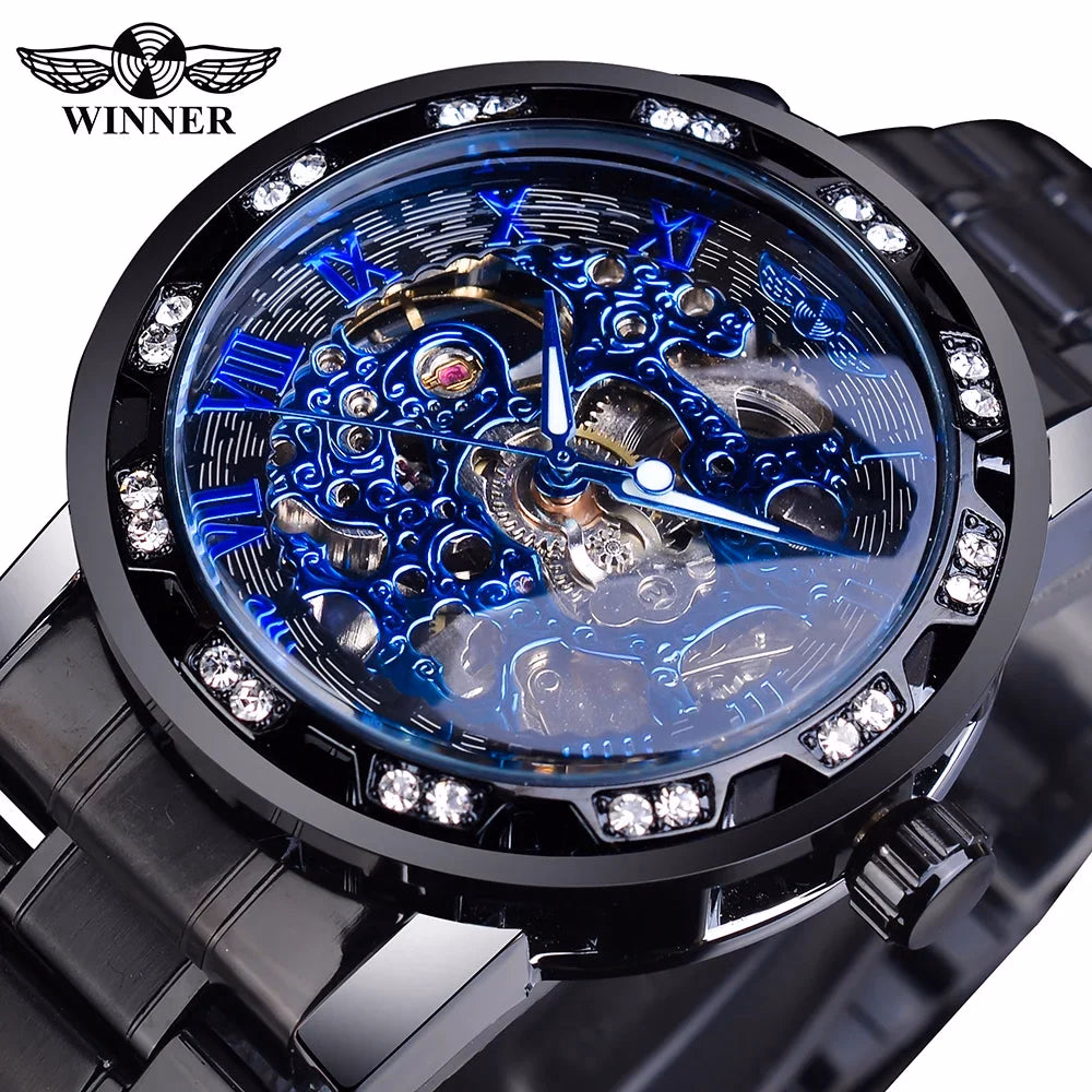 Luxury Blue Stainless Steel Mechanical Watch — image 8