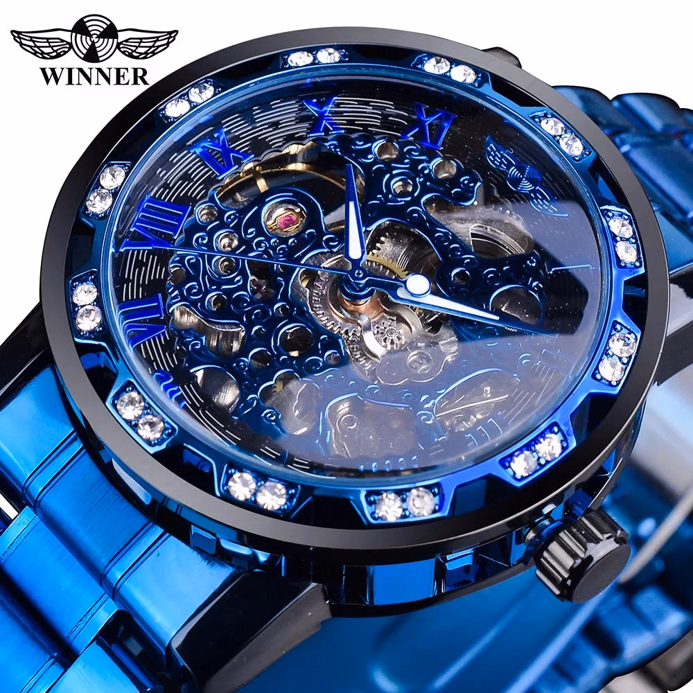 Luxury Blue Stainless Steel Mechanical Watch — image 9