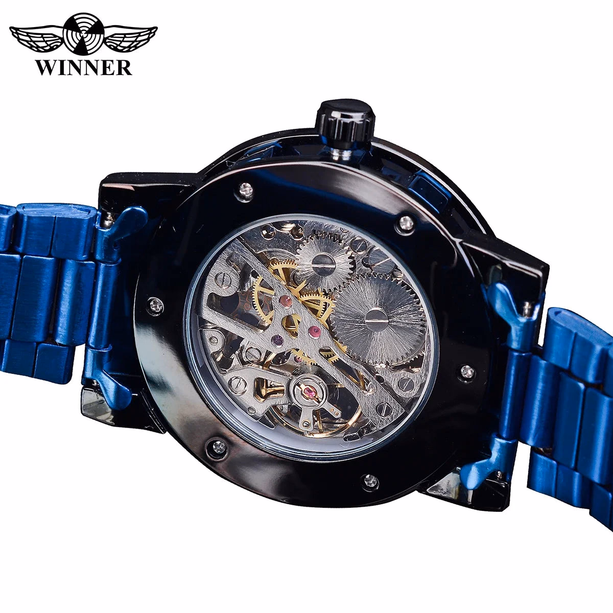 Luxury Blue Stainless Steel Mechanical Watch — image 5