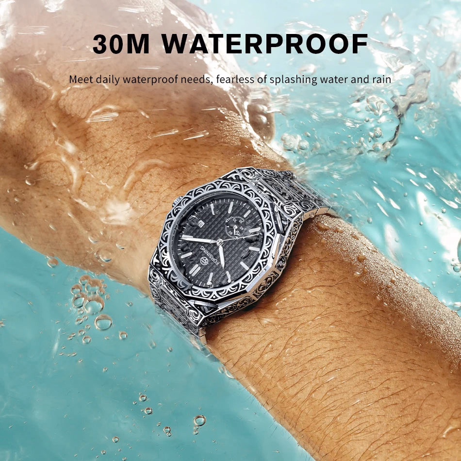 WINNER Men's Automatic Sport Watch - Stainless Steel — image 3