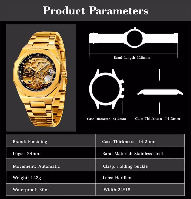 Luxury Silver 3D Hollow Automatic Watch for Men — image 2