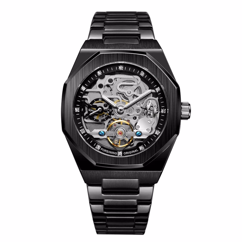Luxury Silver 3D Hollow Automatic Watch for Men — image 10