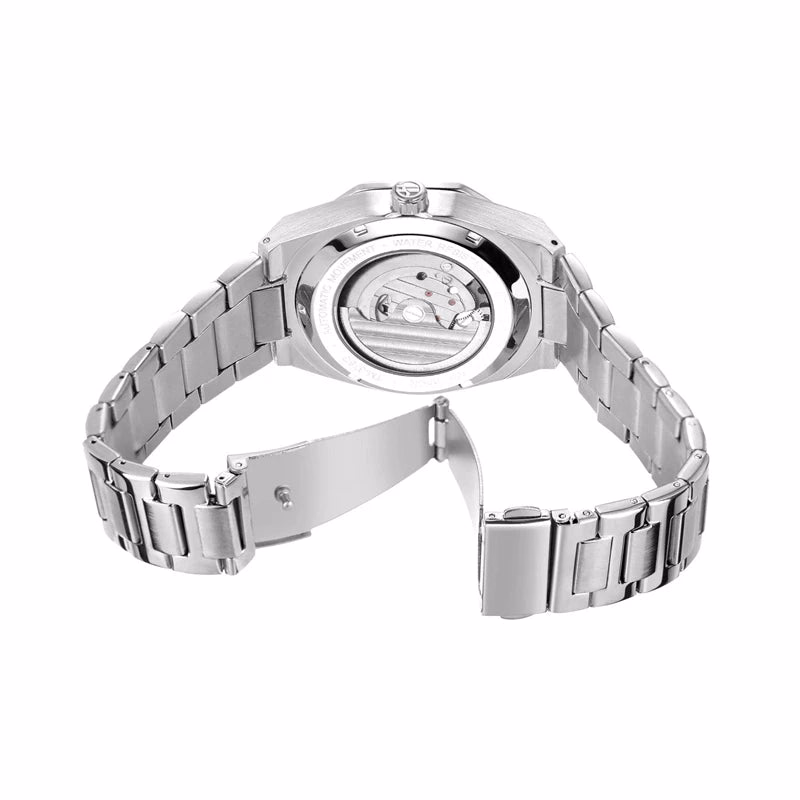 Luxury Silver 3D Hollow Automatic Watch for Men — image 4