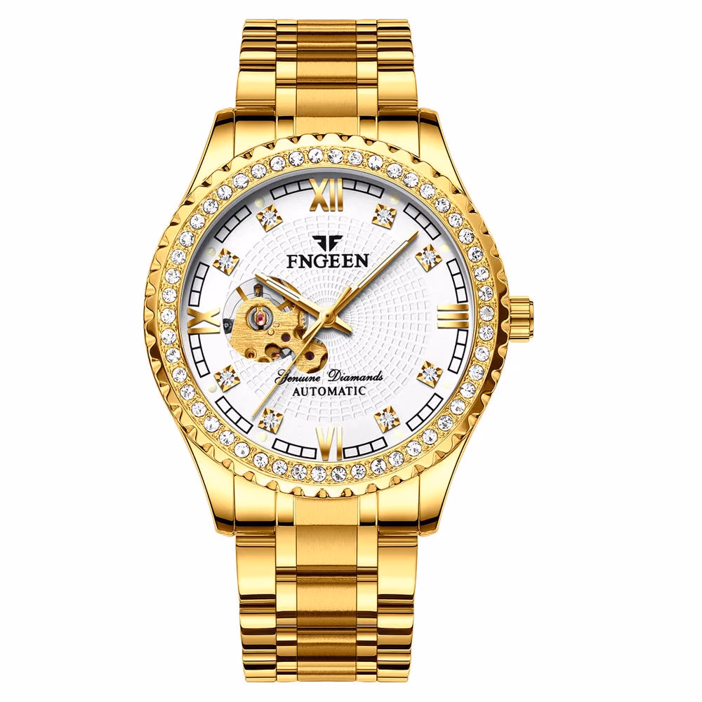 Golden Luminous Skeleton Men's Automatic Watch — image 5