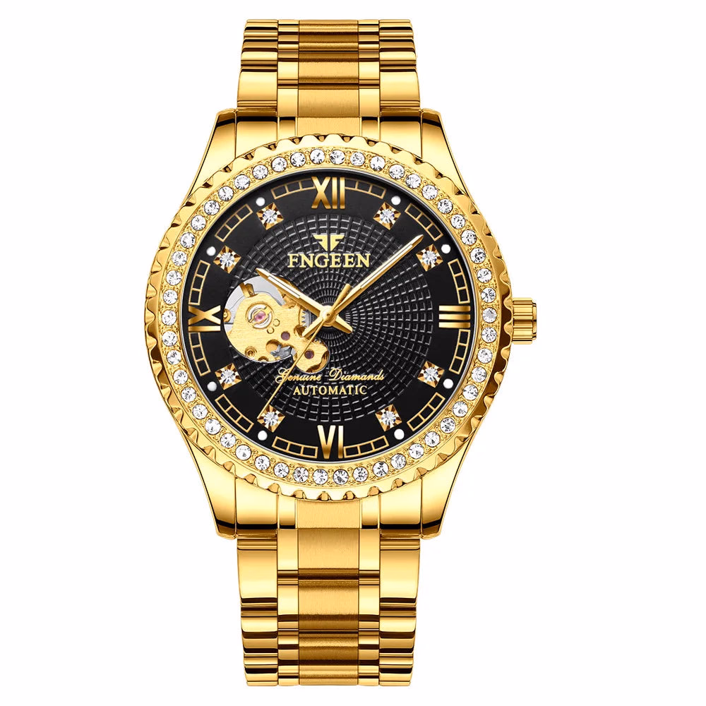 Golden Luminous Skeleton Men's Automatic Watch — image 6