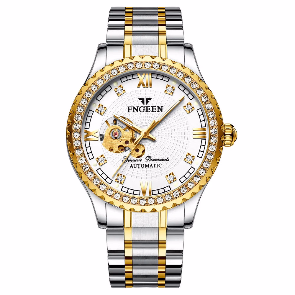Golden Luminous Skeleton Men's Automatic Watch — image 3