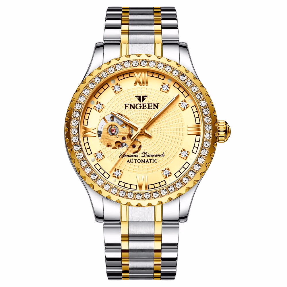 Golden Luminous Skeleton Men's Automatic Watch — image 7