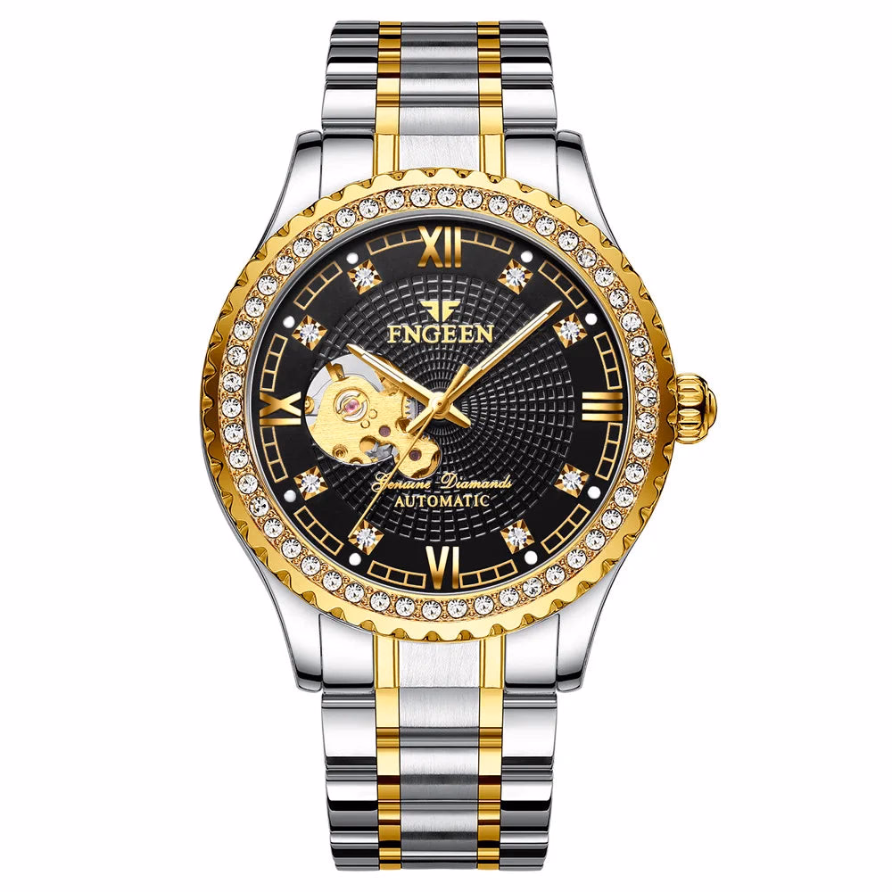 Golden Luminous Skeleton Men's Automatic Watch — image 9
