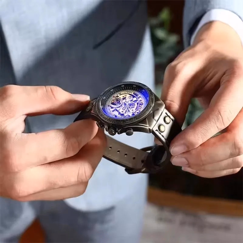 Waterproof Retro Skeleton Automatic Men's Watch — image 5