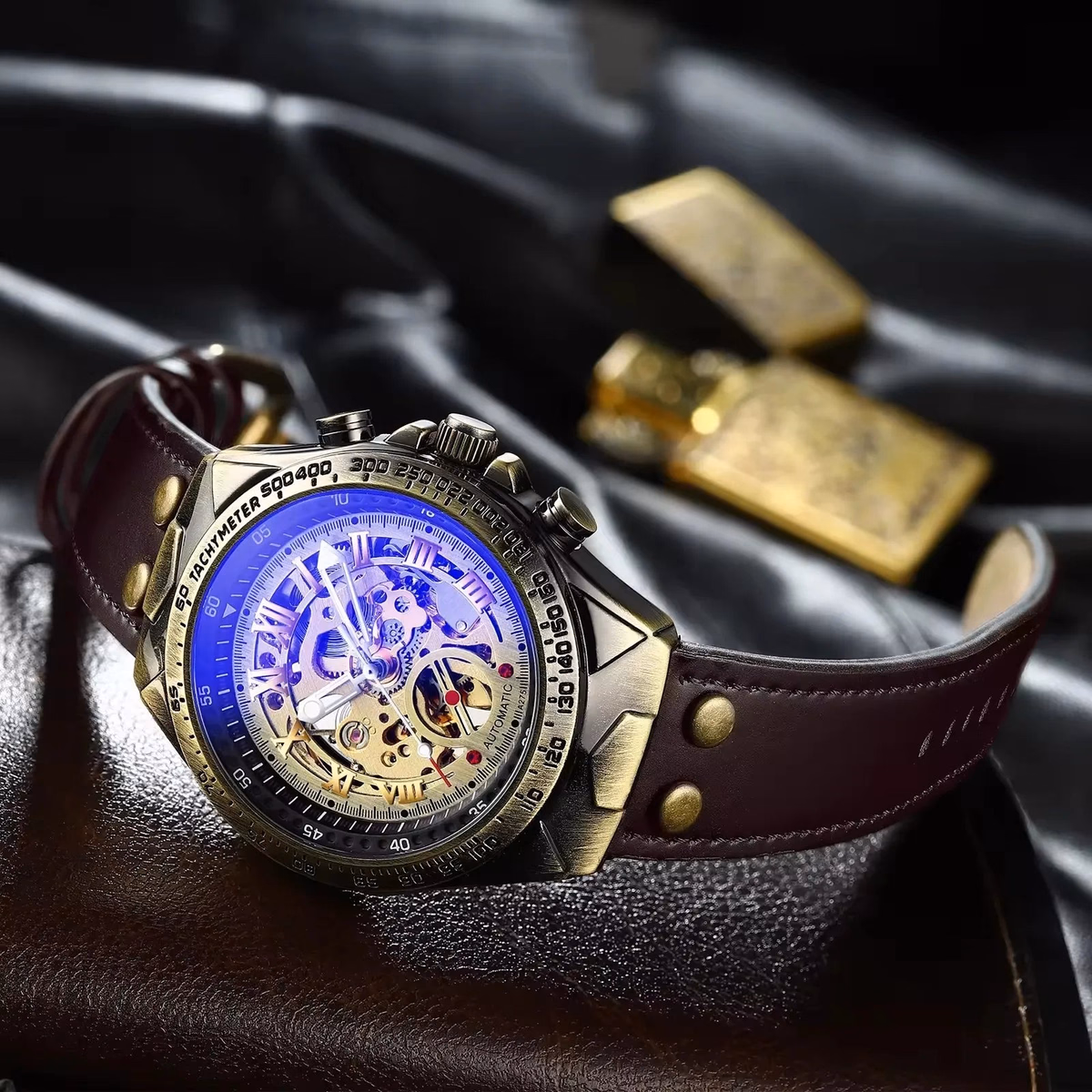 Waterproof Retro Skeleton Automatic Men's Watch — image 6