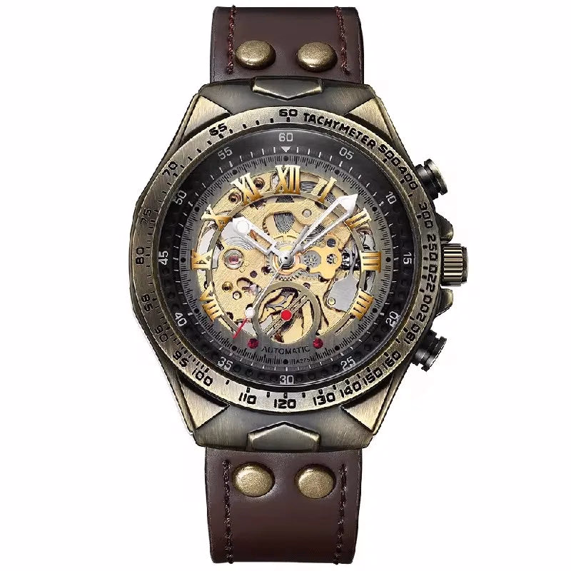 Waterproof Retro Skeleton Automatic Men's Watch — image 7