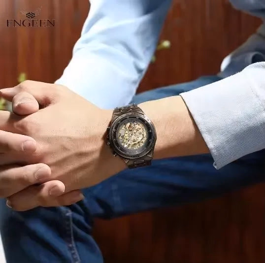 Waterproof Retro Skeleton Automatic Men's Watch — image 4