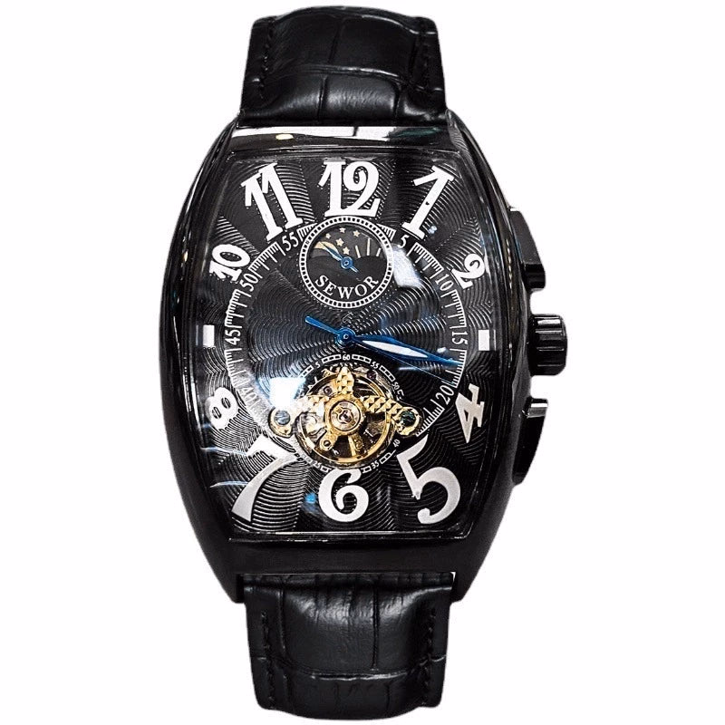 Luxury Automatic Moon Phase Skeleton Watch — image 5