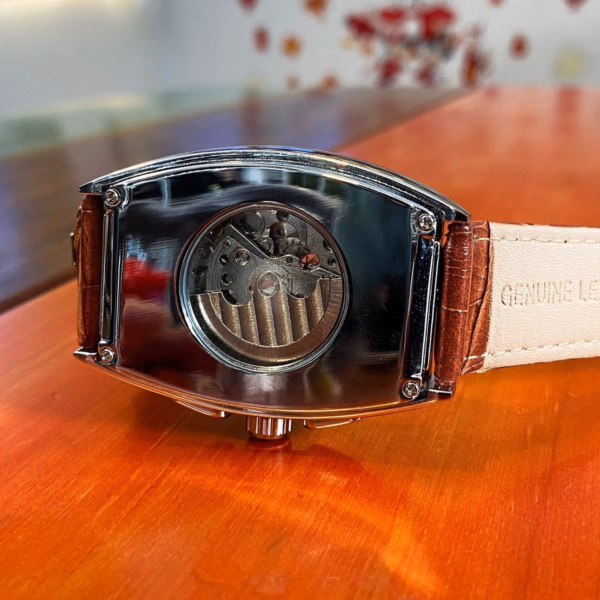 Luxury Automatic Moon Phase Skeleton Watch — image 4