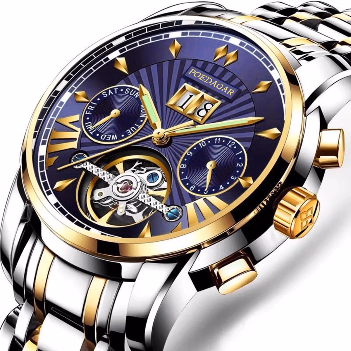 Poedagar Luxury Waterproof Mechanical Watch — image 8