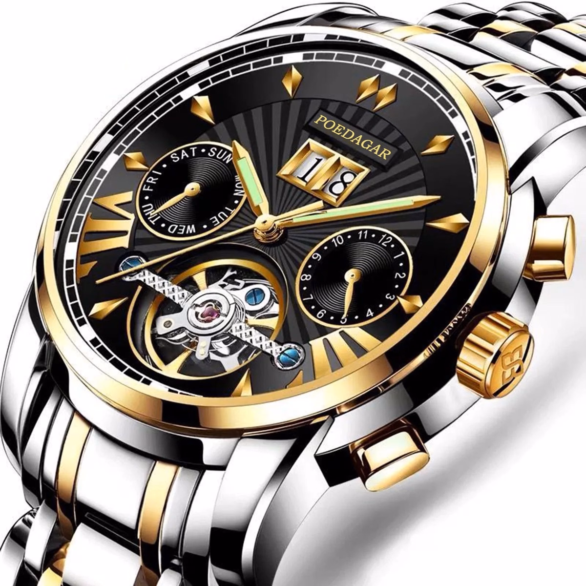 Poedagar Luxury Waterproof Mechanical Watch — image 10