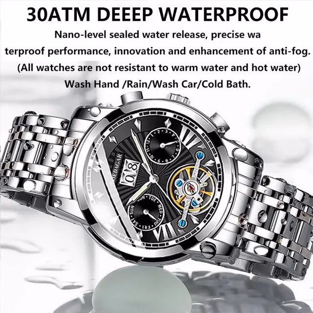 Poedagar Luxury Waterproof Mechanical Watch — image 3