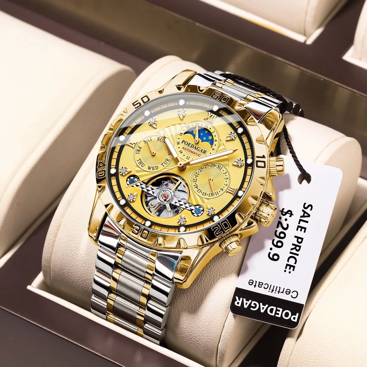 Luxury Gold Automatic Men's Watch - Waterproof & Luminous — image 6