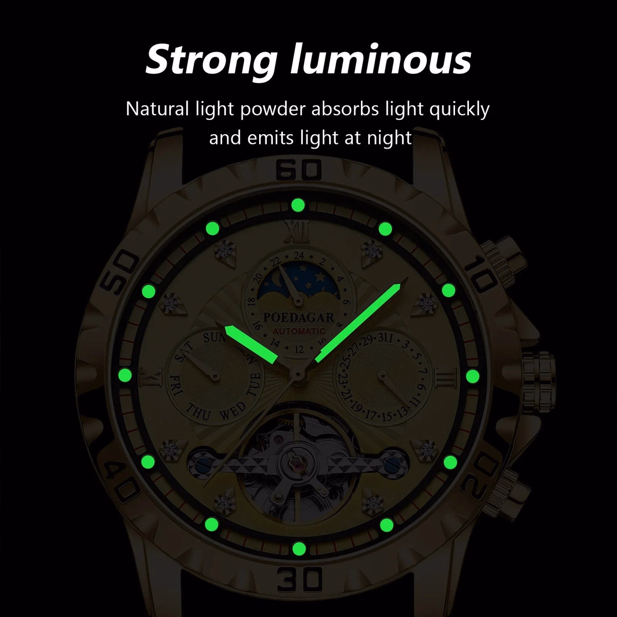 Luxury Gold Automatic Men's Watch - Waterproof & Luminous — image 3