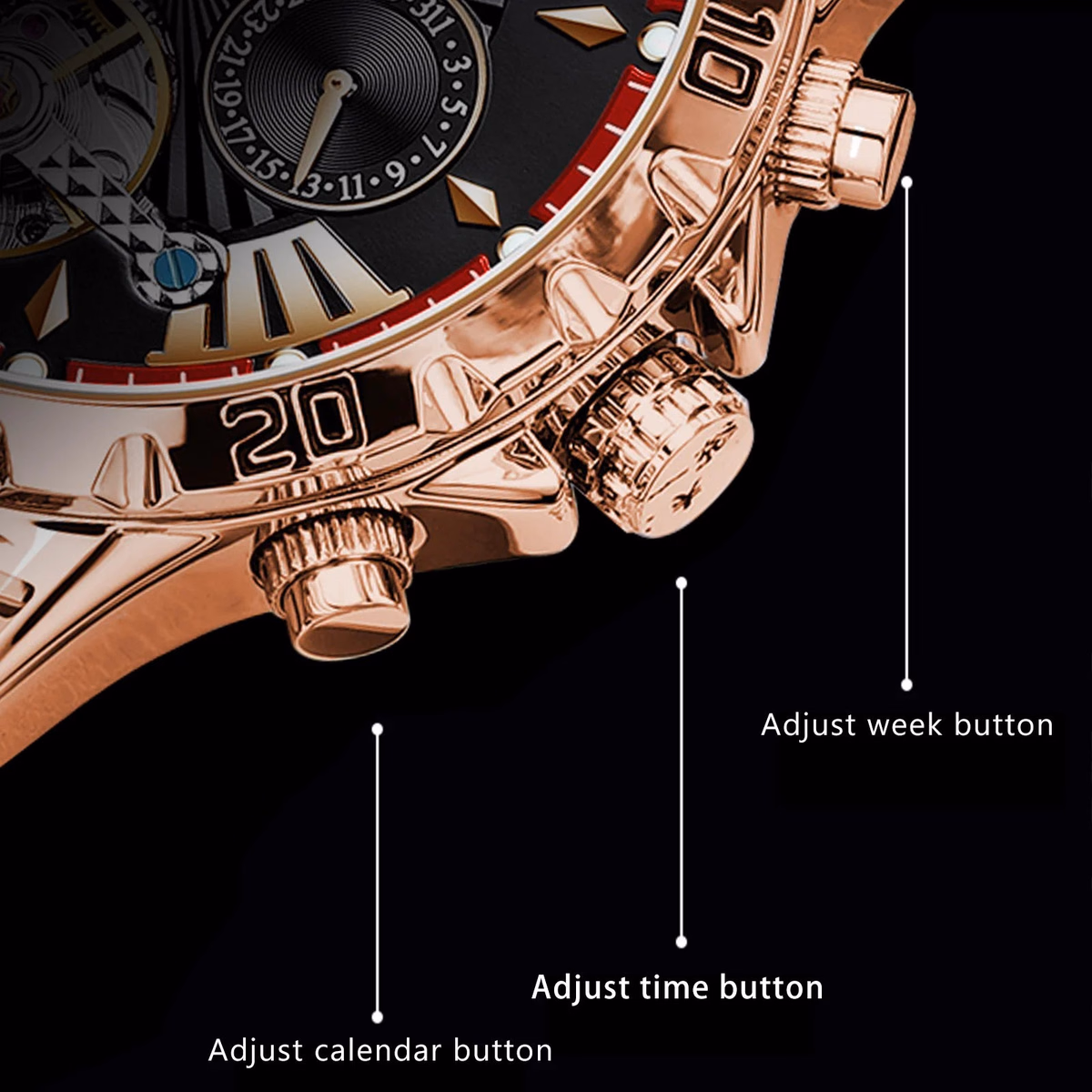 Poedagar Men's Tourbillon Luxury Watch — image 5