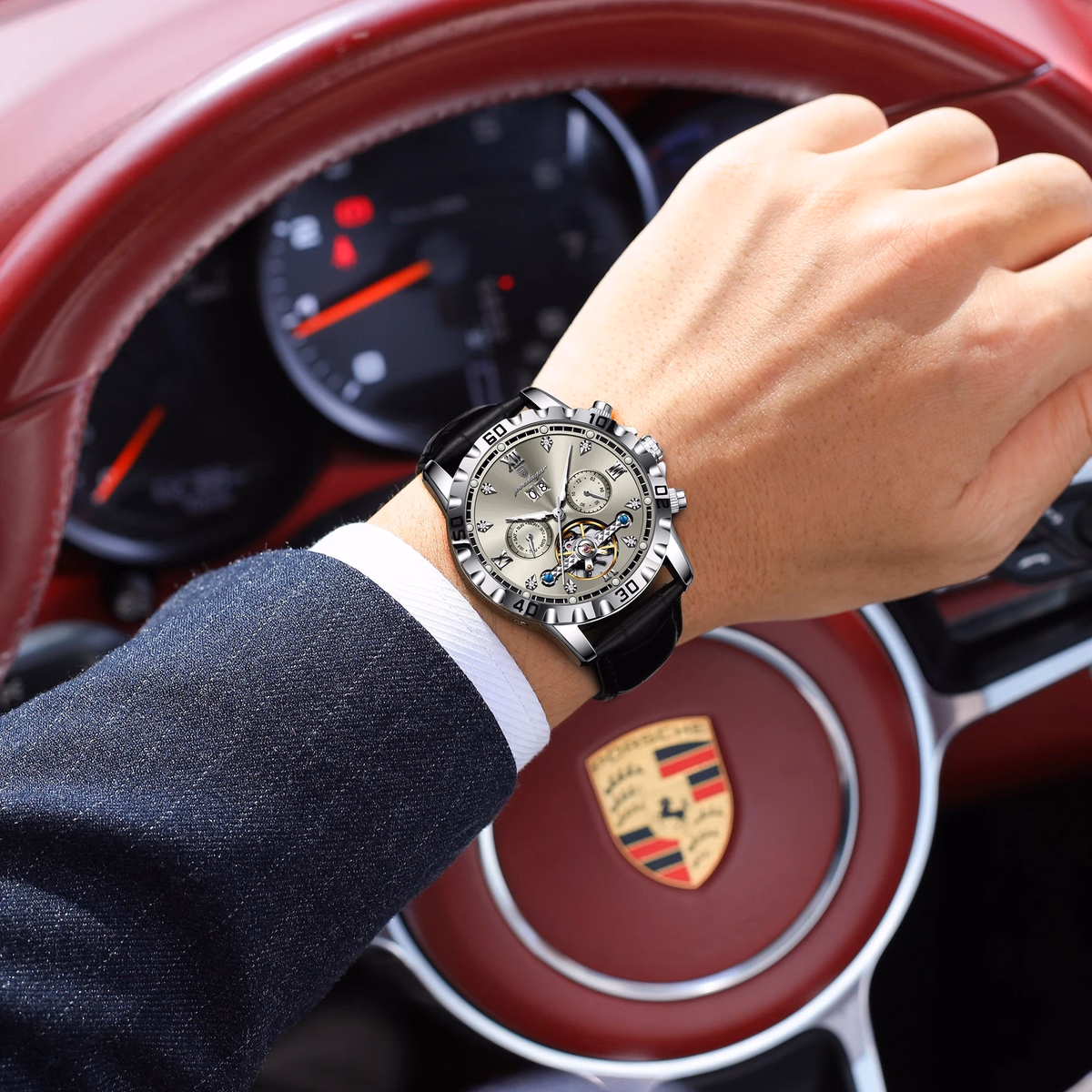 Poedagar Luxury Automatic Tourbillon Watch — image 5