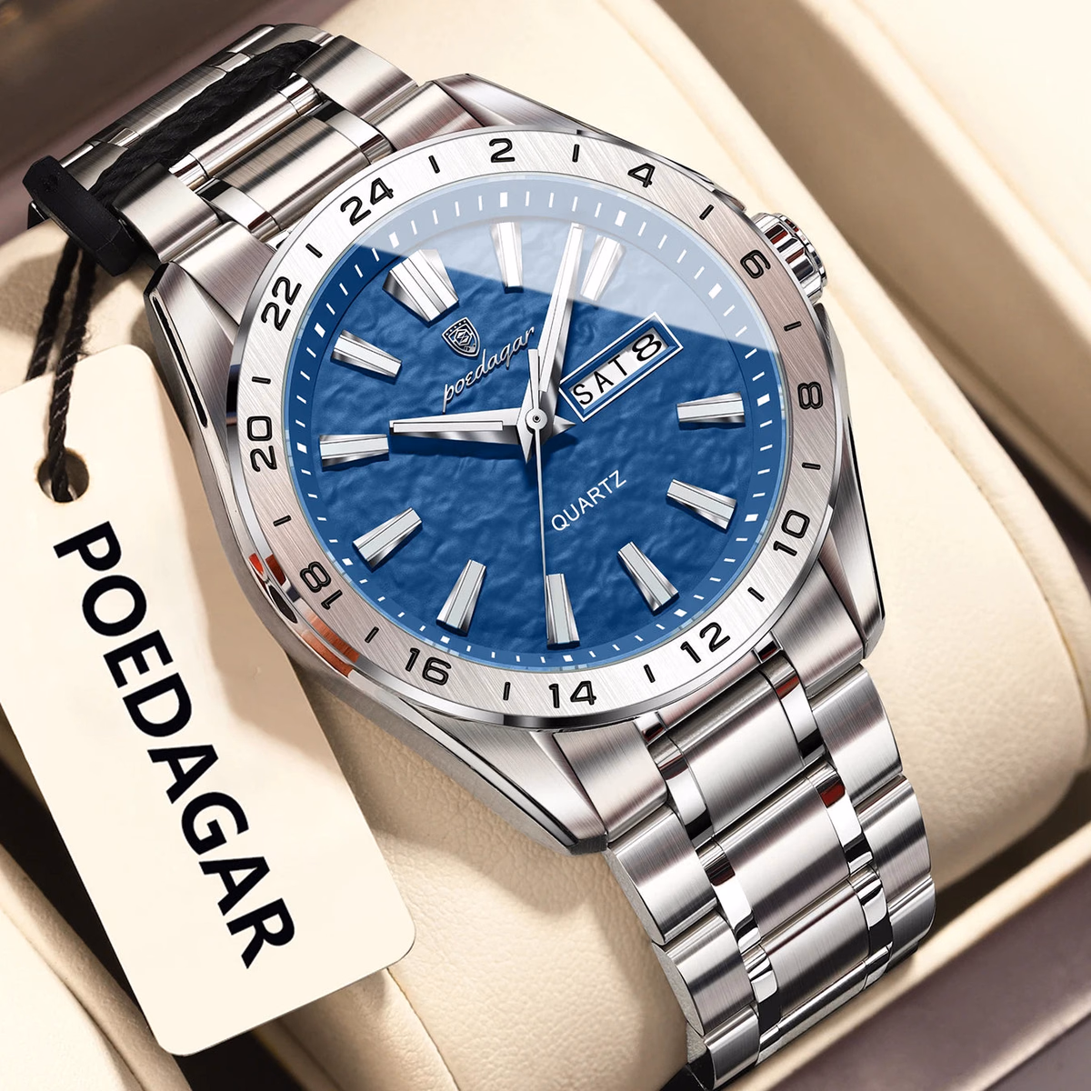 Poedagar Men's Dual Calendar Luminous Watch — image 10