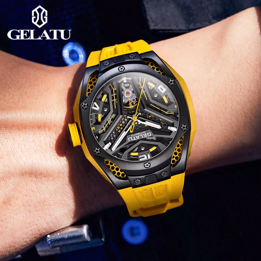 Gelatu 6007 Luxury Skeleton Sport Watch — image 5