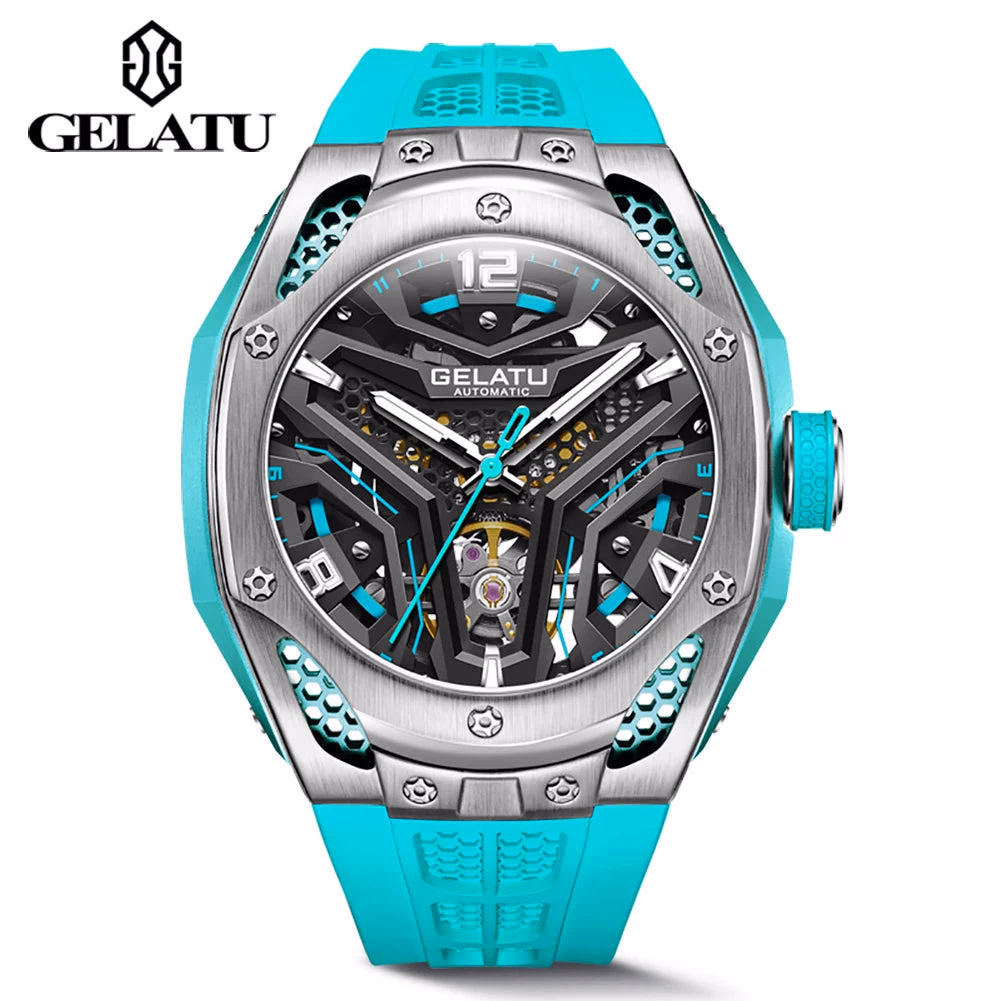 Gelatu 6007 Luxury Skeleton Sport Watch — image 8