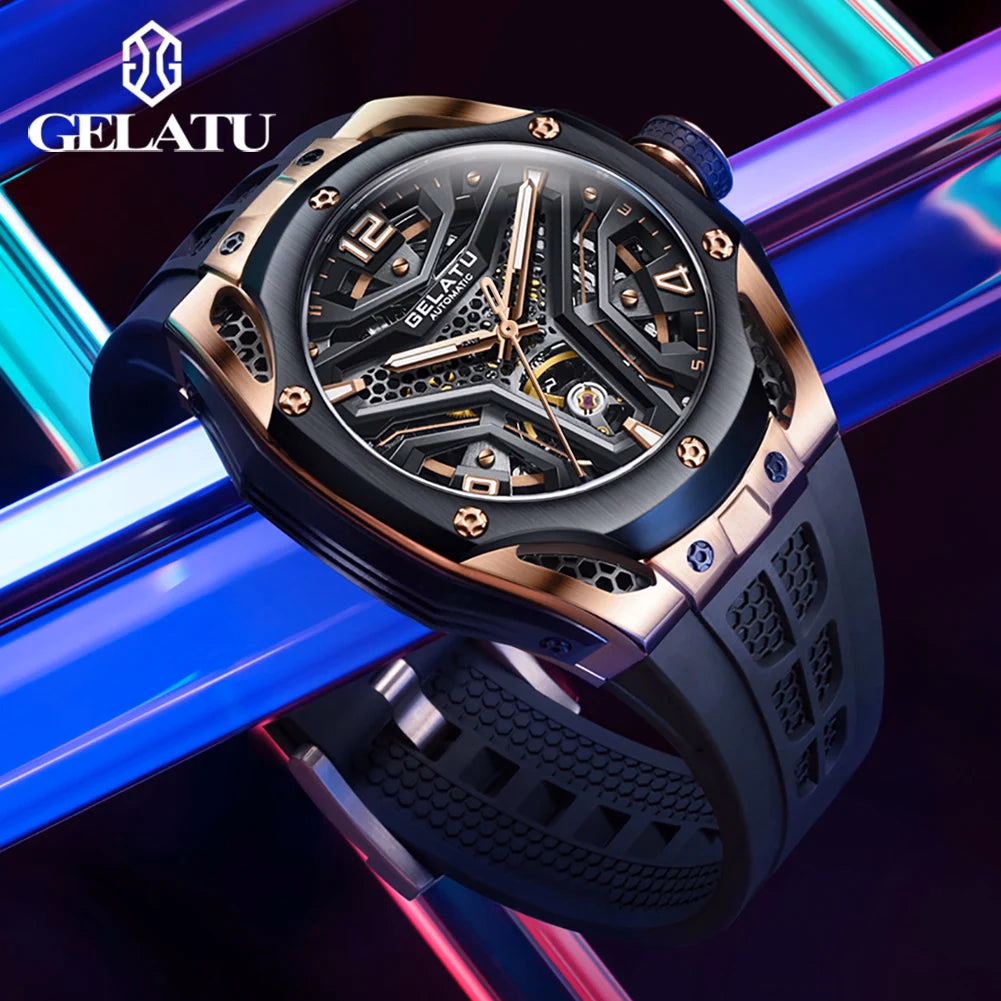 Gelatu 6007 Luxury Skeleton Sport Watch — image 3