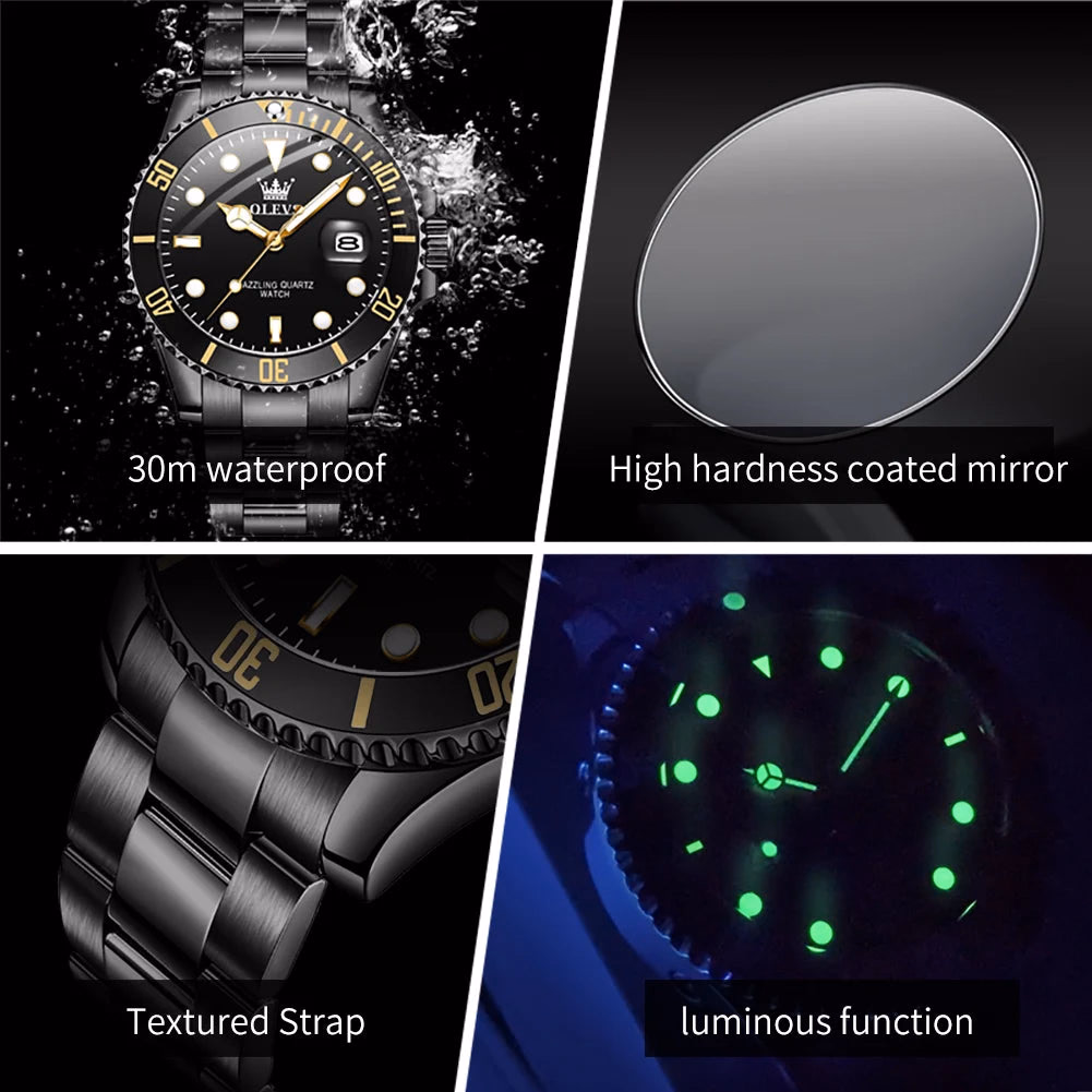 Luminous Waterproof Stainless Steel Men's Quartz Watch — image 6