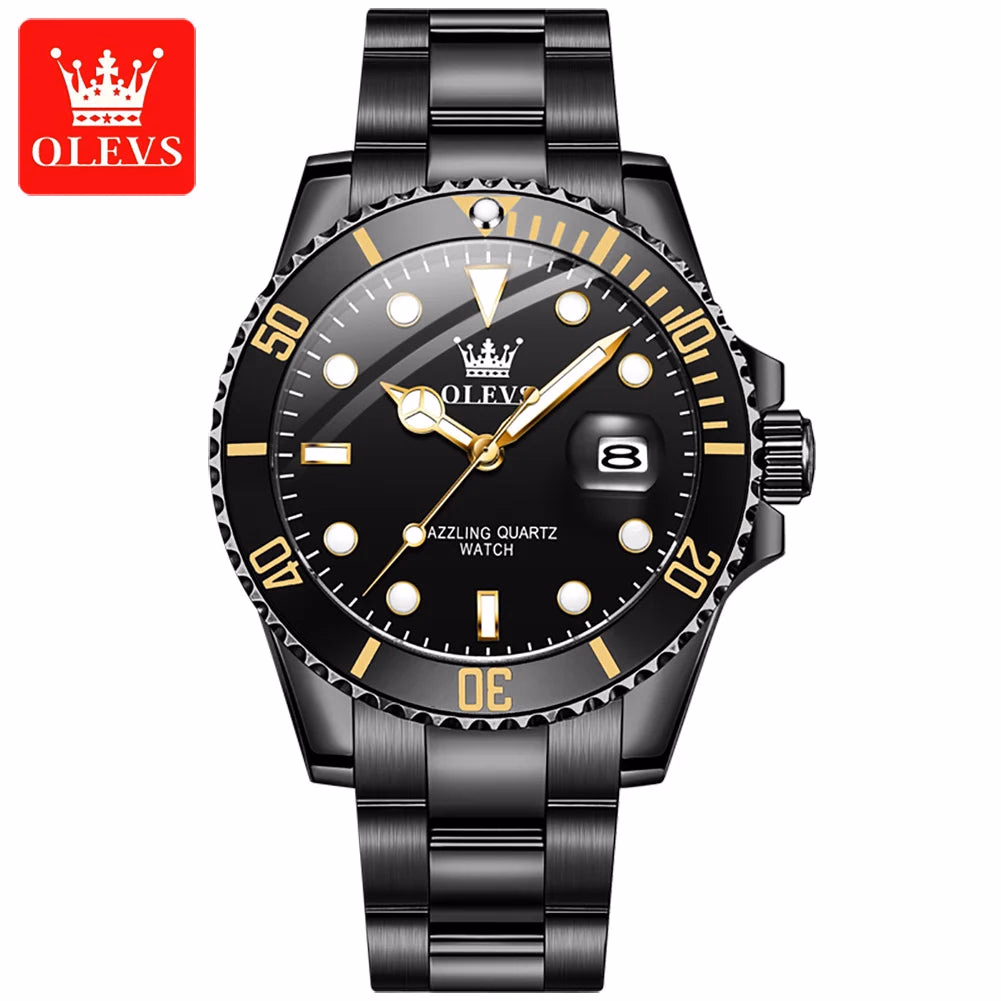 Luminous Waterproof Stainless Steel Men's Quartz Watch