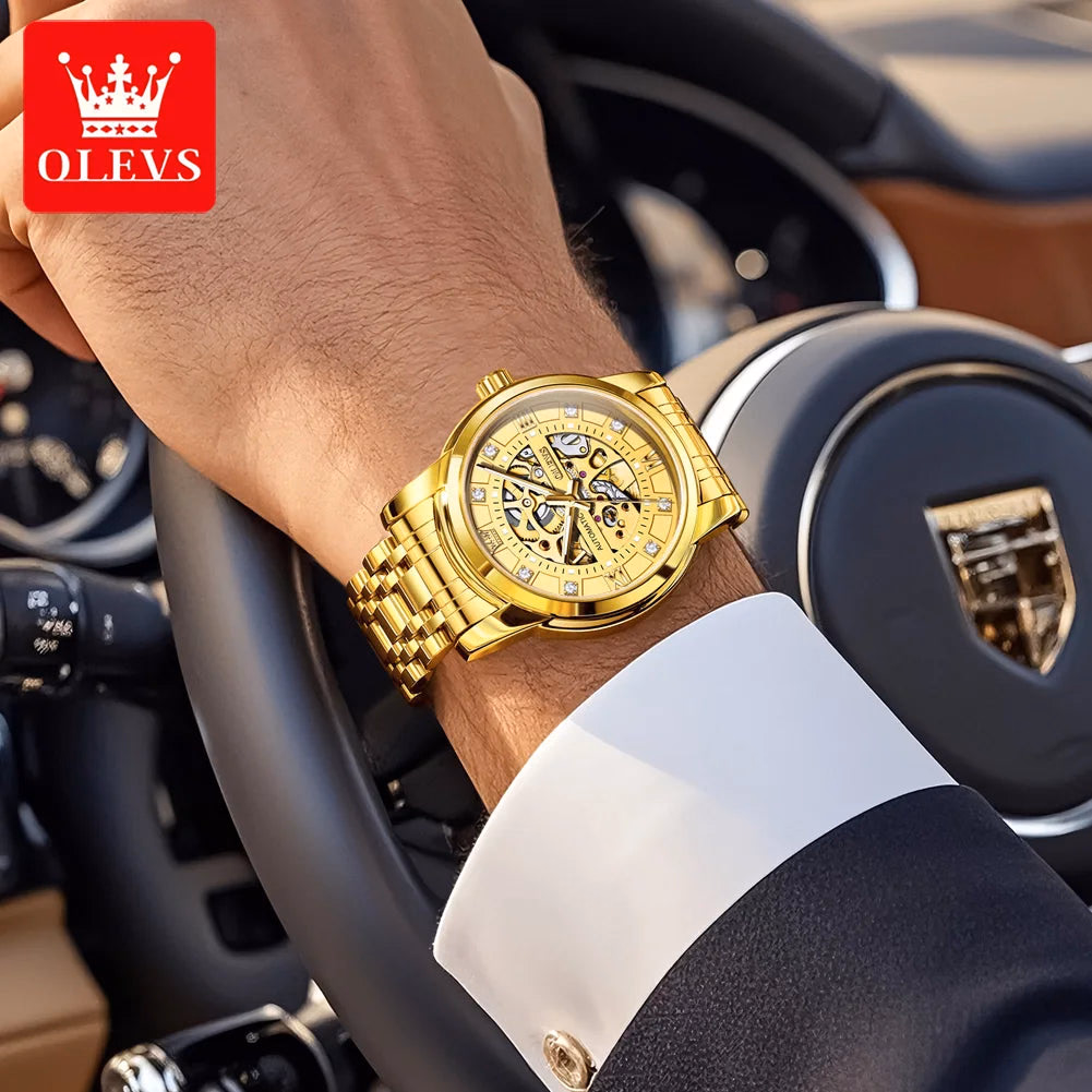 OLEVS Diamond Stainless Steel Men's Watch — image 4