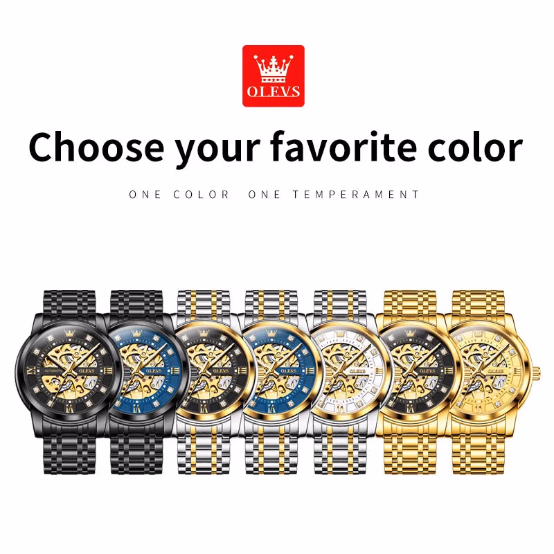 OLEVS Diamond Stainless Steel Men's Watch — image 6