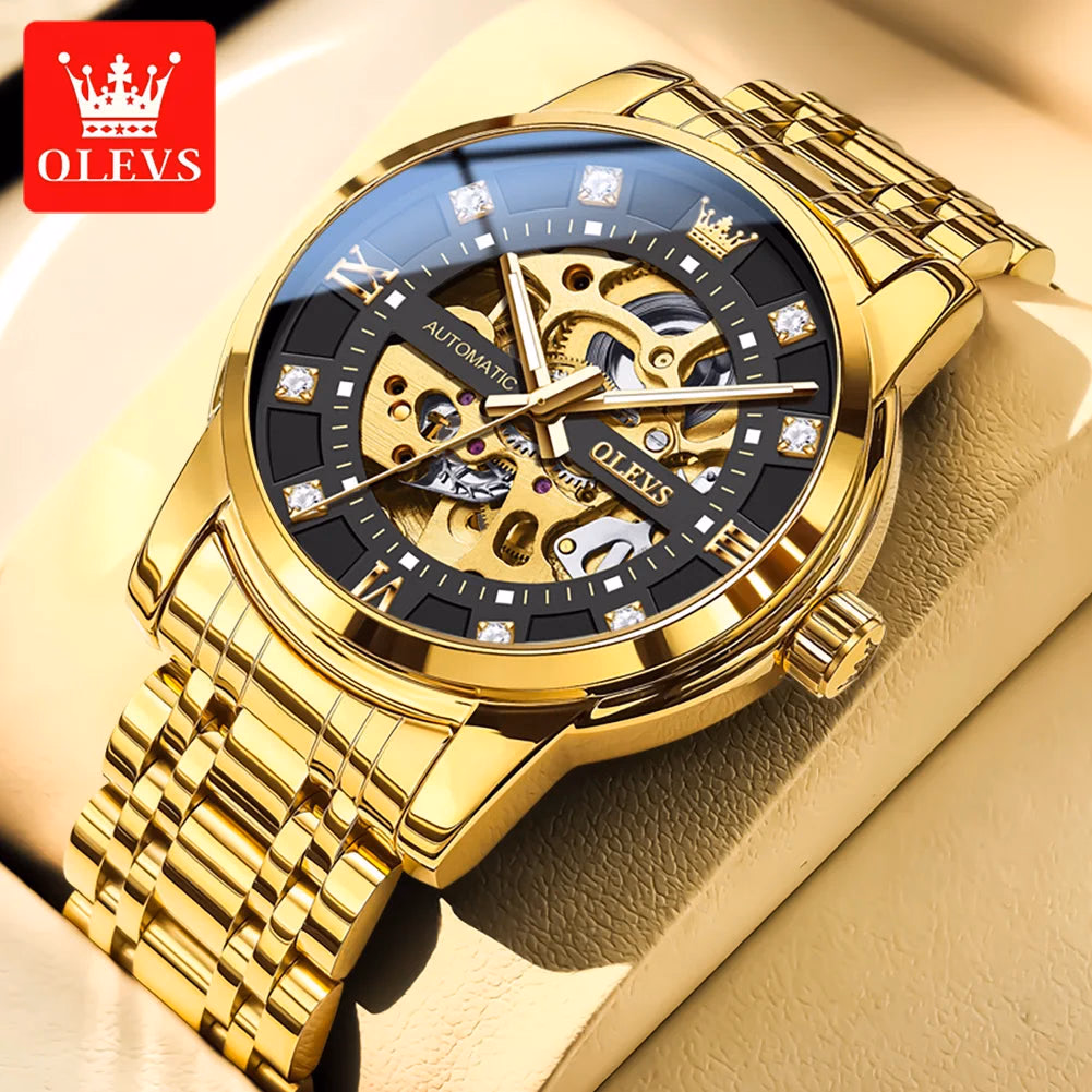 OLEVS Diamond Stainless Steel Men's Watch