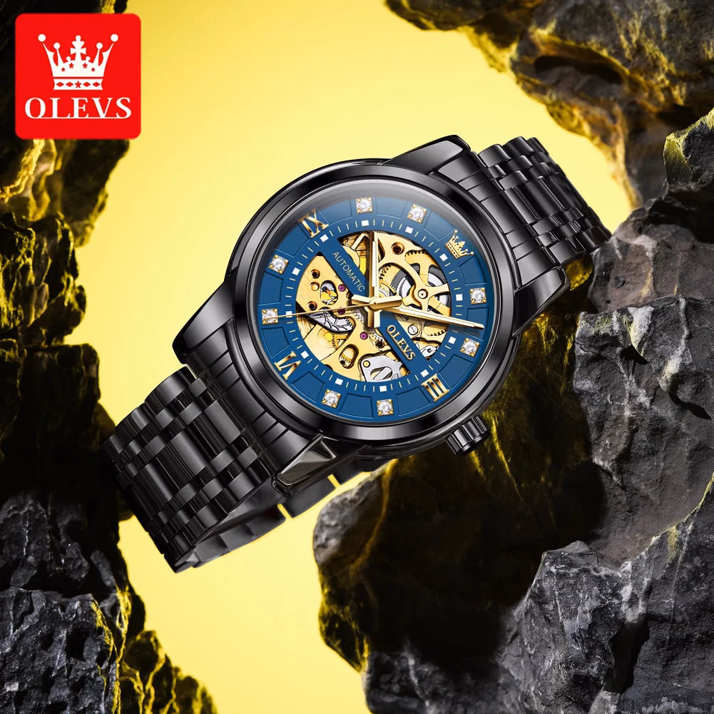 OLEVS Diamond Stainless Steel Men's Watch — image 2