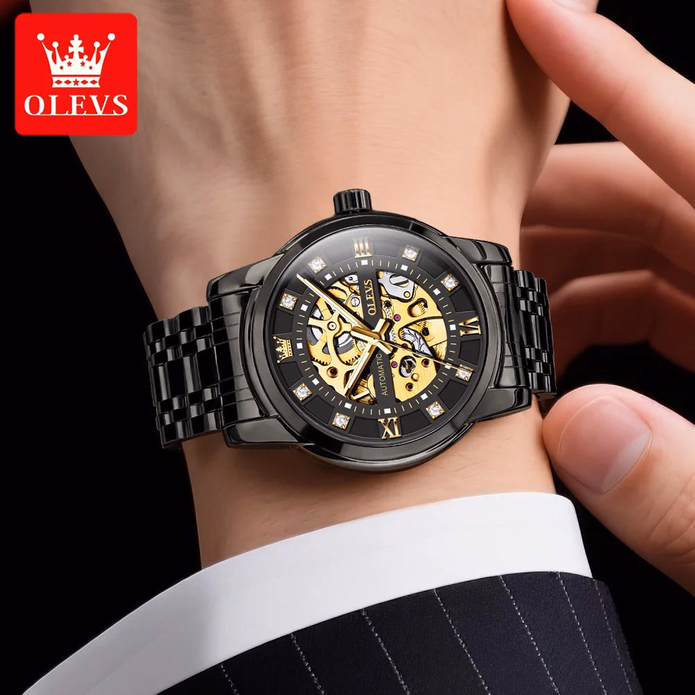OLEVS Diamond Stainless Steel Men's Watch — image 3