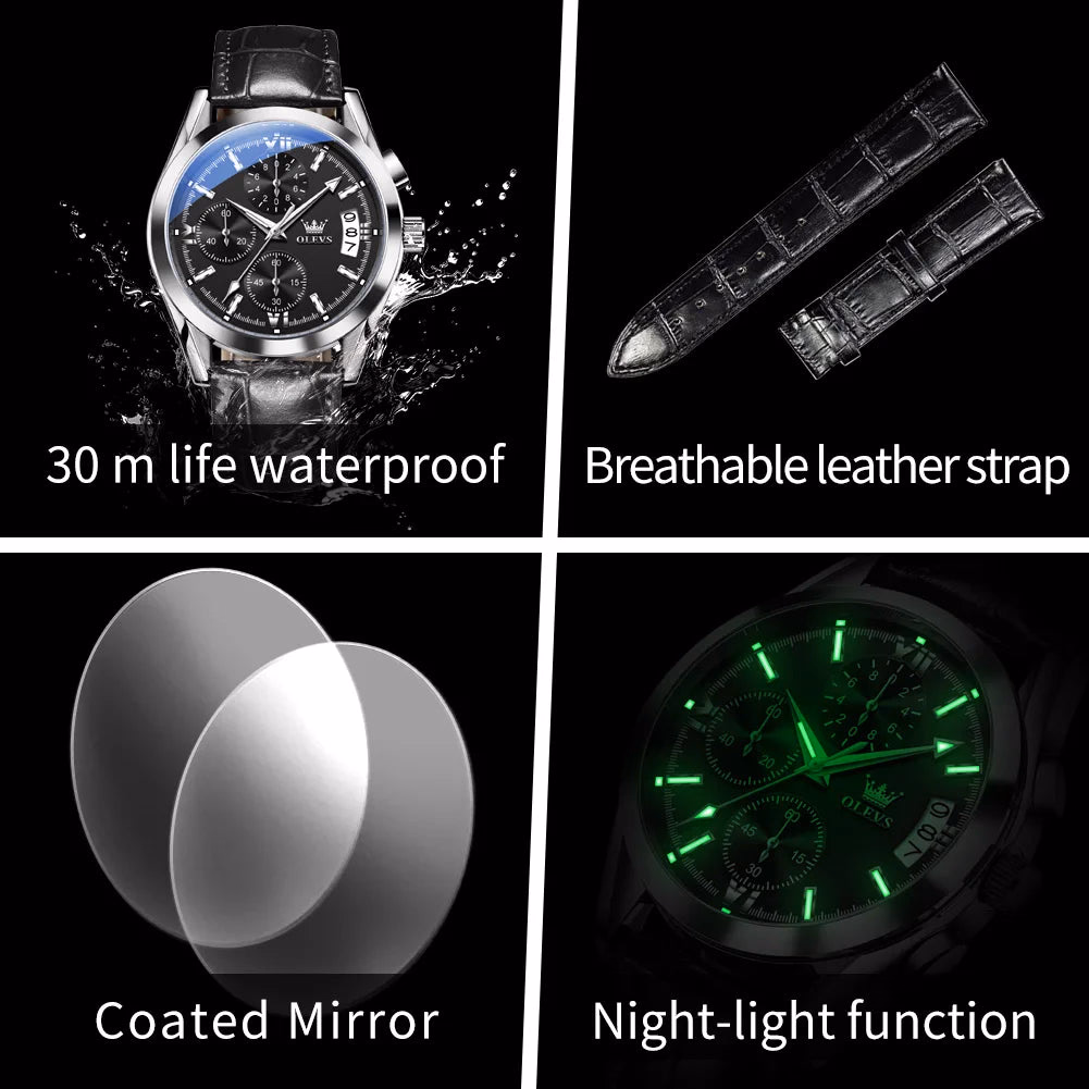 Luxury OLEVS Waterproof Chronograph Men's Watch — image 5
